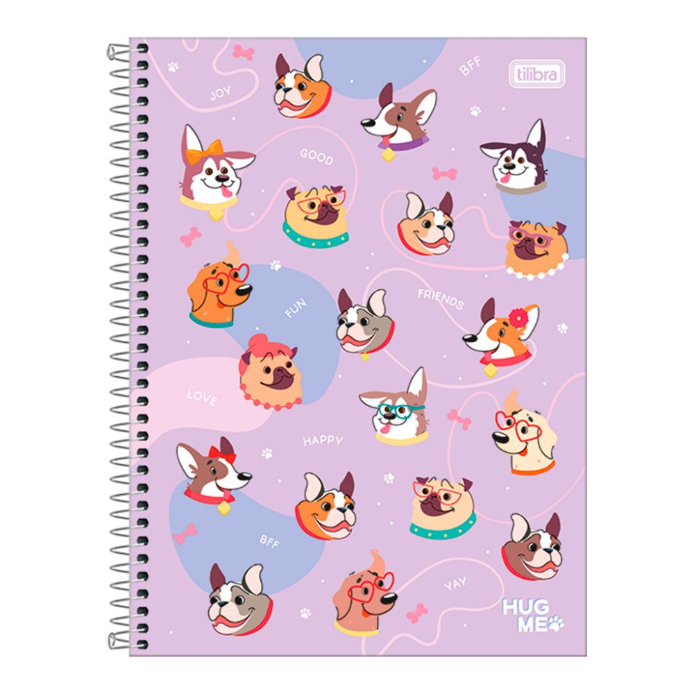 Caderno Universitário 10 Matérias Hug Me Espiral Capa Dura 160fls Tilibra 9614