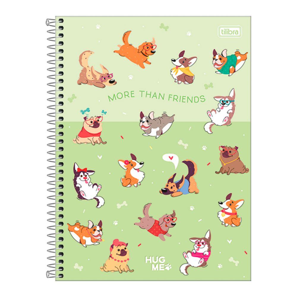 Caderno Universitário 10 Matérias Hug Me Espiral Capa Dura 160fls Tilibra 5007