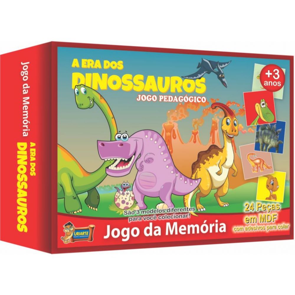 Jogo Memória Dinossauros 24 pçs