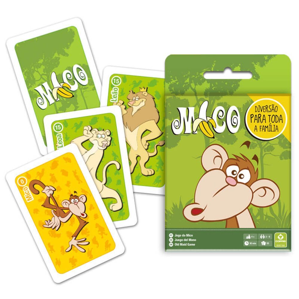 Jogo de cartas jogo do mico 2 em 1 Pais e filhos - Shopel Papelaria