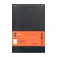 Bloco Espiral Vertical 14x20,5cm Preto com Pauta (Royal Paper) 1