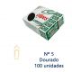 Clips No.5 Dourado com 100 (Acc) 1